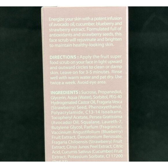 Girlactik Fruit Superfood Sugar Face Scrub 80g Hydrating Antioxidant Exfoliator - Picture 4 of 7